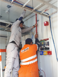 Install Fire Suppression System  FM200 for 25 Telecom Shelters in south of Iraq/client Asia Cell